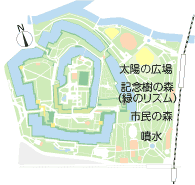 大阪城の地図