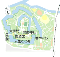 大阪城の地図